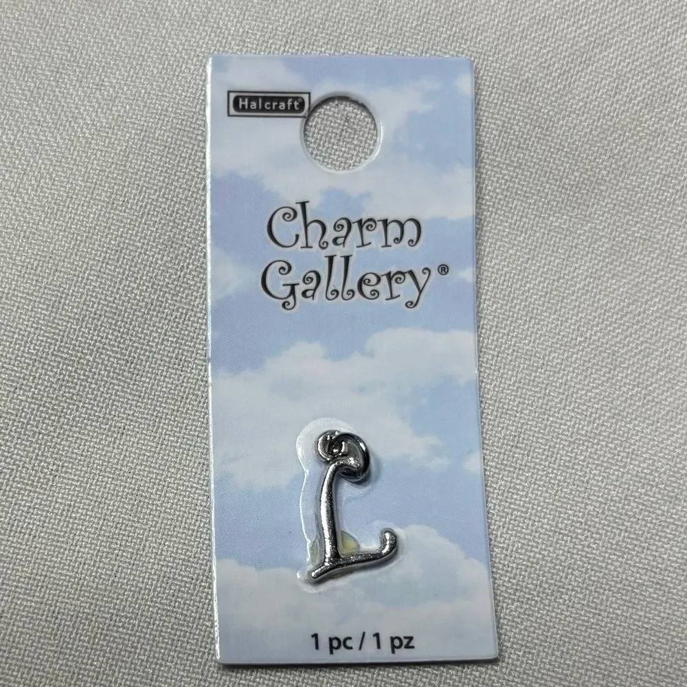 4 New Letters Halcraft Charm Gallery Pendant Jewelry Making Charms